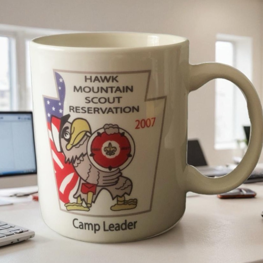 Vintage Boy Scouts Scout Hawk Mountain 2007 Scout Reservation Camp Leader Mug